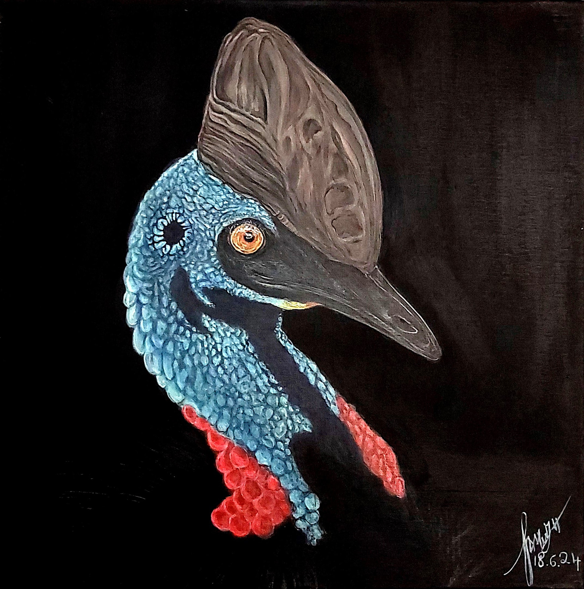 Kraanvogel 18.06.2024 40x40cm (TE KOOP € 125,00)